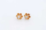 0.02ctw Diamond Stud Screwback Earrings In 14k Yellow Gold 1.3 Grams Eb0225pxsa