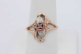 0.01ctw Diamond 10k Tricolor Gold Ring 3.3 Grams Size 8.25 Eb0526lrxsa