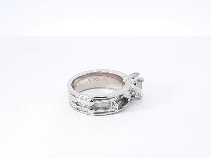 0.65 Ctw Diamond Platinum Skeleton Engagement Ring 13.6 Grams Size 5 Fw1025crxdu