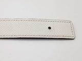 Hermes Nuit Blue Blanc White Leather Belt Do0126rxzde