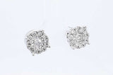 Approx. 0.90ctw Diamond Stud Earrings In 14k White Gold 3.5 Grams Eb0724pxzdu