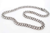 Diamond Cuban Chain Link Necklace 10k White Gold 176.3 Grams 22 In Eb1225rrxzdu