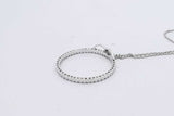 14k White Gold Diamond Circle Pendant Necklace 2.7 Grams 16 Inch Eb0626lorsa