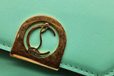 Christian Louboutin Elisa Mint Green Leather Compact Wallet Eb0526lxzde