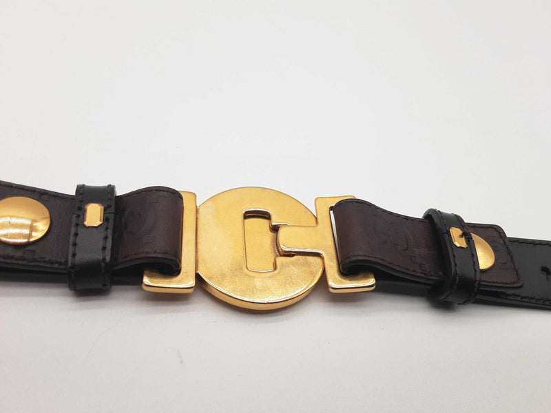 Gucci 263733 204046 Hysteria Guccissima Brown Leather Belt 80/32 Do0424lxzde