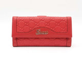 Gucci Gg Guccissima Red Leather Continental Long Wallet Fw0625orzdu
