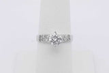 1.0ctw Center Round Diamond Ring 14k White Gold 2.5 Grams Size 6.5 Eb0325lcxzsa