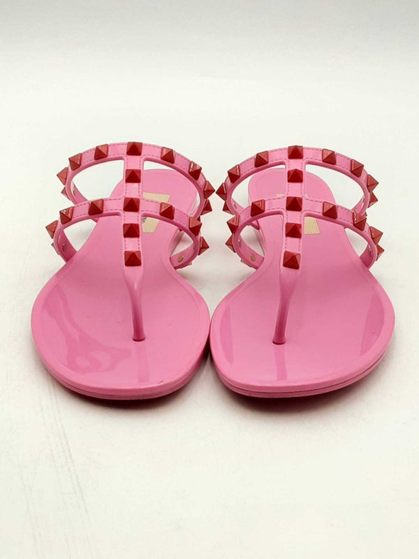 Valentino Garavani Pink Jelly Rockstud Sandals Size 35 Eb0125lxzsa