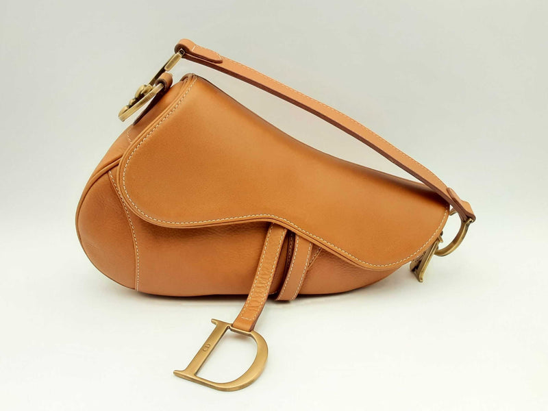 Christian Dior Saddle Bag Brown Leather Hand Bag Fw1124llxzsa