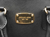 Michael Kors Jet Set Travel Dome Satchel In Black Saffiano Leather Fw0525wxdu