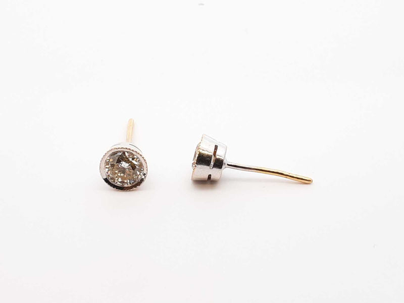 2.0 Cttw Diamond & 18k White Gold Stud Earrings 5 Grams Fw1124lrxdu
