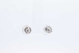 0.7cttw Diamond Stud Screwback Earrings In 14k White Gold 1.3 Grams Eb0526prxdu