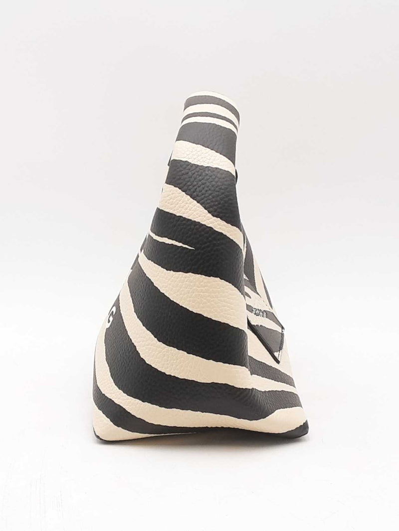 Marc Jacobs The Sack Bag In Zebra Stripe Style Black & White Leather Eb0225lxzsa