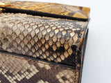 Gucci Medium Padlock Shoulder Bag In Neutral & Yellow Python Snakeskin Fw0726wzxdu