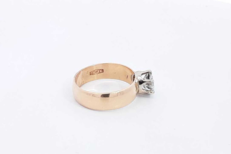 Approx. 1.28ctw Diamond Ring In 10k Yellow Gold 3.8 Grams Size 6.5 Eb1224oxxzsa