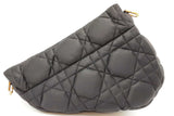 Christian Dior X Erl Black Satin Quilted Cannage Saddle Bag Eb0926opxzde