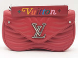 Louis Vuitton New Wave Chain Mm Red Handbag Aa0326ezxsa