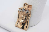 10k Yellow Gold Jesus Face Pendant With Diamonds 2.7 Grams Eb0226lxzsa