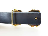 Dolce & Gabbana Dg Girls Belt In Denim And Barocco Buckle Size 85/34 Fw1125orxde