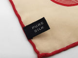 Loewe Anagram Logo Red Creme Silk Square Scarf Do0926lrxde