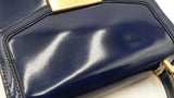 Tory Burch Juliette Mini Top Handle Satchel In Blue Patent Leather Fw0526lxzdu