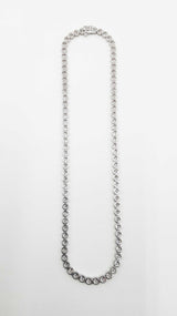 13.05 Cttw Lab Grown Diamond & Silver Tennis Necklace 22.1g 18 Inch Fw0725lorzdu