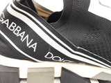 Dolce & Gabbana Sorrento Logo Sneakers In Black & White Size 12 Fw0626rxdu