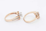0.7cttw Diamond Wedding Set In 14k Yellow Gold 6.2 Grams Size 3.75 Eb0725wxzsa