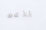 Approx. 0.5ctw Lab Grown Diamond Stud Screw Back Earrings 14k Wg 0.7g Eb624wexsa