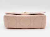 Christian Dior Small Soft Caro Bag In Pink Macrocannage Lambskin Fw0326srzdu