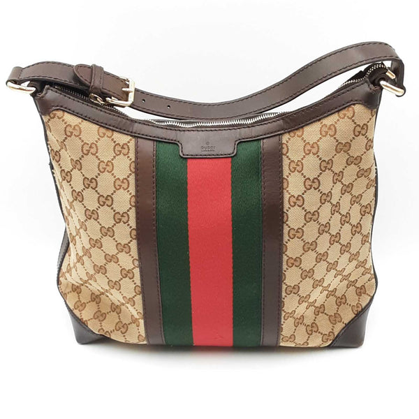 Gucci Monogram Vintage Canvas Web Hobo Bag Sd0625rpzdu
