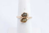 Cat's Eye Gemstone Ring In 14k Yellow Gold 3.4 Grams Size 5.5 Eb0924sxsa