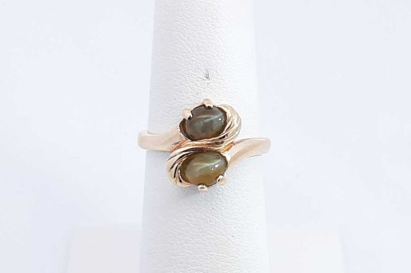 Cat's Eye Gemstone Ring In 14k Yellow Gold 3.4 Grams Size 5.5 Eb0924sxsa