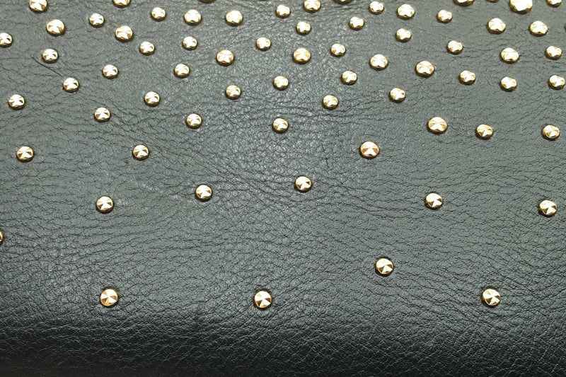 Alexander Mcqueen Black Leather Studded Knuckle Flat Clutch Eb0125wxzsa