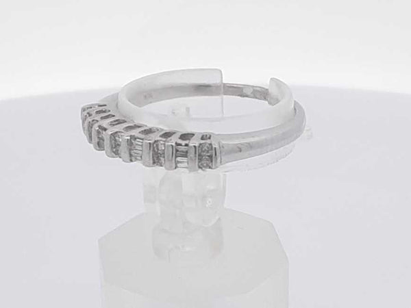 0.18 Cttw Diamond 10k White Gold Wrap Ring 2.2 Grams Size 8.5 Aa0425izsa
