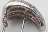 4.0cttw Diamond Stud Omega Back Earrings In 18k White Gold 18 Grams Eb0326loixsa