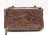 Givenchy Mini Pandora Shoulder Bag In Brown Tumbled Sheepskin Fw0926lordu