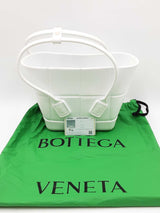 Bottega Veneta Arco Mini Intreccio White Rubber Tote Bag Fw0225orxdu