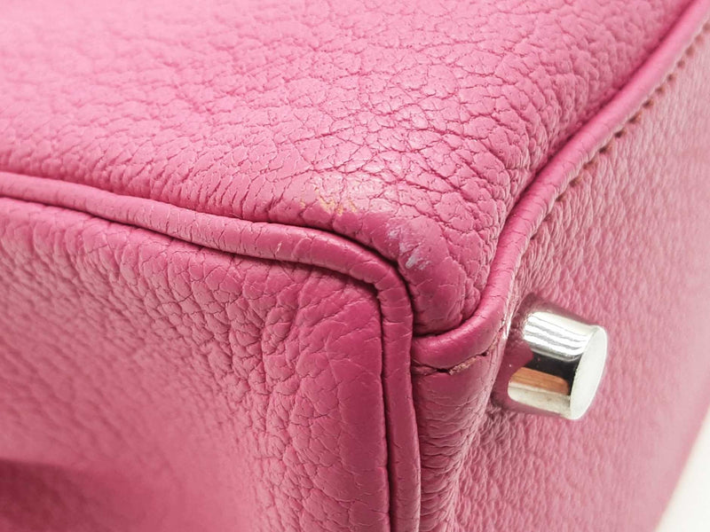 Hermes Kelly 32 Rose Pourpre Pink Chevre Mysore Palladium Shoulder Bag Do0323eizxde