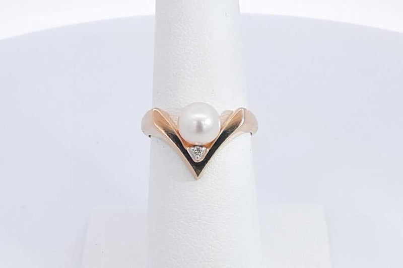 14k Yellow Gold Pearl Ring Size 6.5 3.14 Grams Eb0324lxzsa