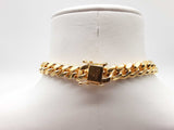 0.925 Sterling Silver Gold Plated Solid Cuban Link Chain 22 In Do0224lexde