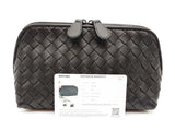 Bottega Veneta Intrecciato Black Woven Leather Pouch Sd0626oorde