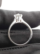 1.02 Cttw Diamond & 14k White Gold Solitaire Engagement Ring 3.9 Grams Size 7.25 Fw0726lcexdu
