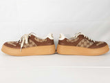 Gucci Women's Gg Leather & Canvas Sneakers Size 10 Eu 40 Sd1225orzde