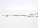 14k Yellow Gold Rosary-style Mary & Crucifix Necklace 5.4g 17 Inch Fw0826wszdu