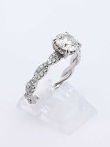 1.93 Cttw Diamond & 14k White Gold Engagement Ring 4.0 Gram Sz 8.75 Fw1124lixzdu