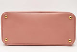 Prada Pink Saffiano Leather Galleria Double Zip Tote Bag Eb0826ixzsa