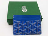 Goyard Blue Goyardine Saint Sulpice Card Case Wallet Eb0926oxzde