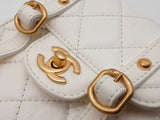 Chanel White Quilted Leather City School Flap Crossbody Bag Eb0326lerxde