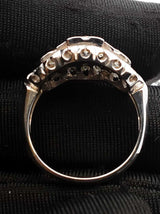 1.33 Cttw Diamond & 14k White Gold Art Deco Style Ring 4.3g Size 6 Fw0826loxzdu